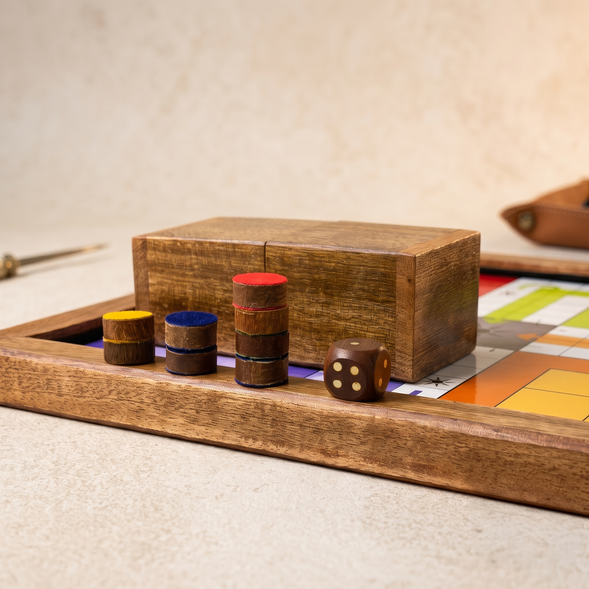 Wooden Ludo and Snakes & Ladders Board Game | 2-in-1, Reversible, Magnetic - Image 5