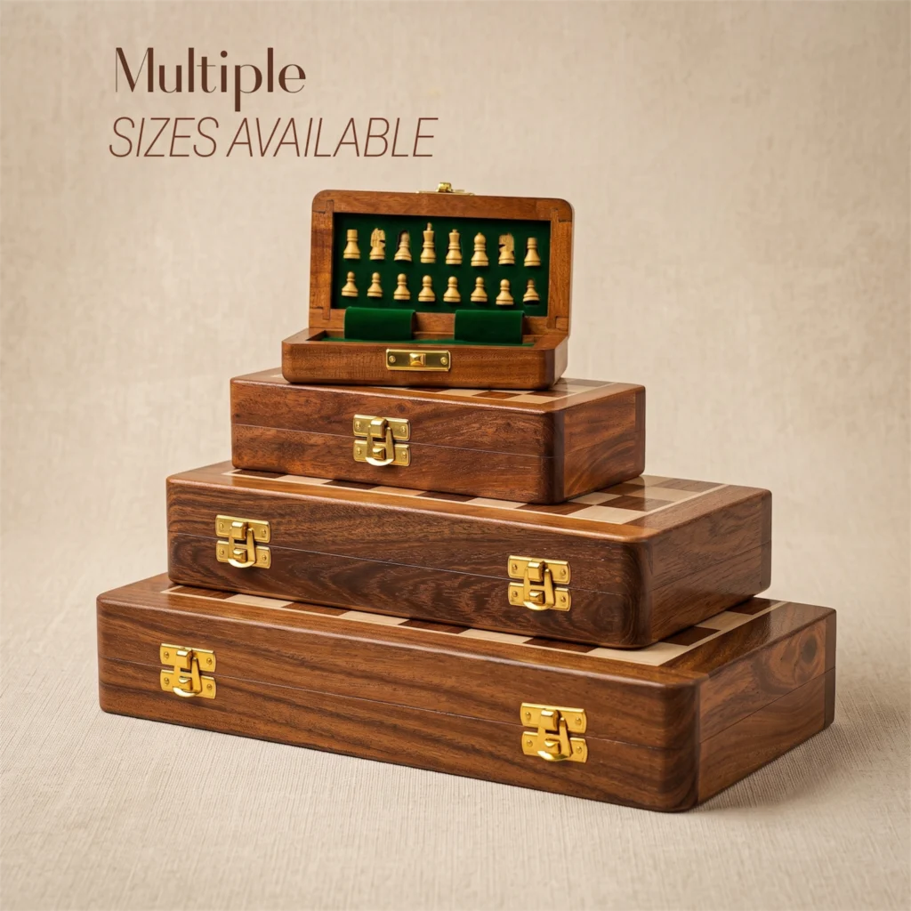 wooden magnetic chess board game for kids and adults