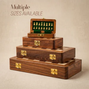 wooden magnetic chess board game for kids and adults
