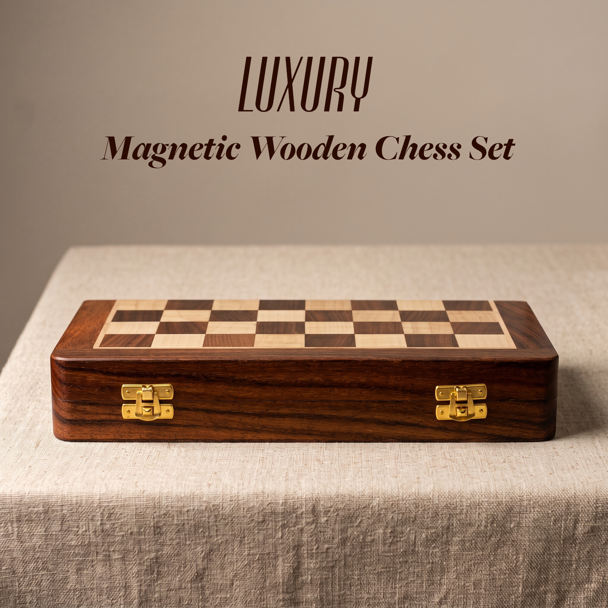 wooden magnetic chess board game for kids and adults