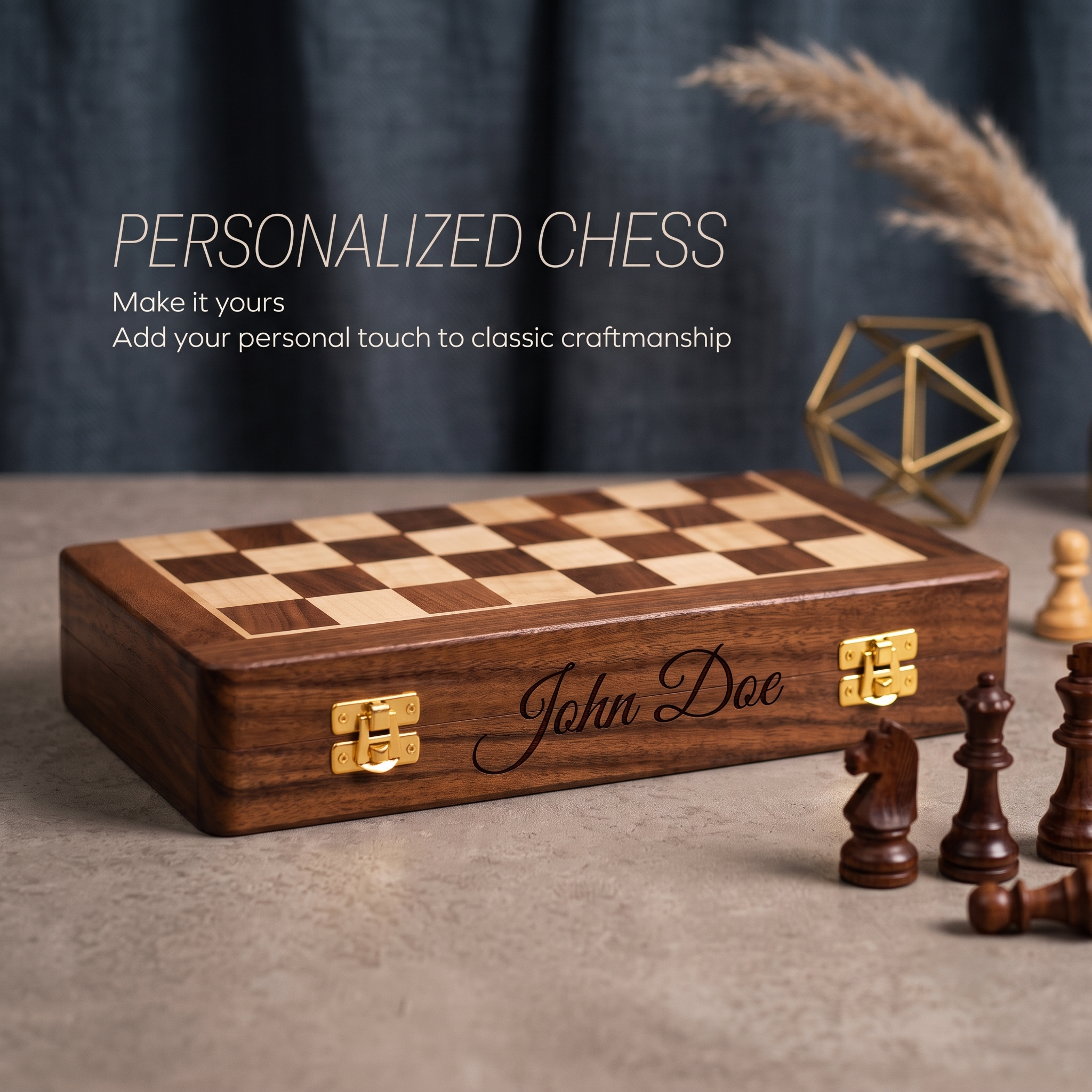 wooden chess set
