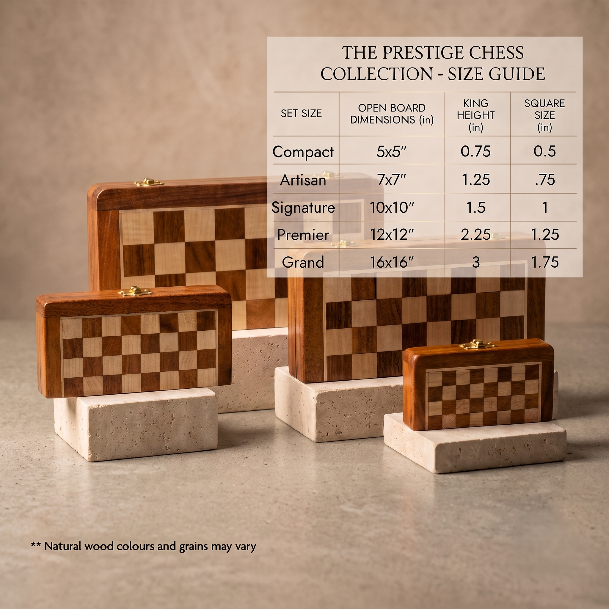 chess set size