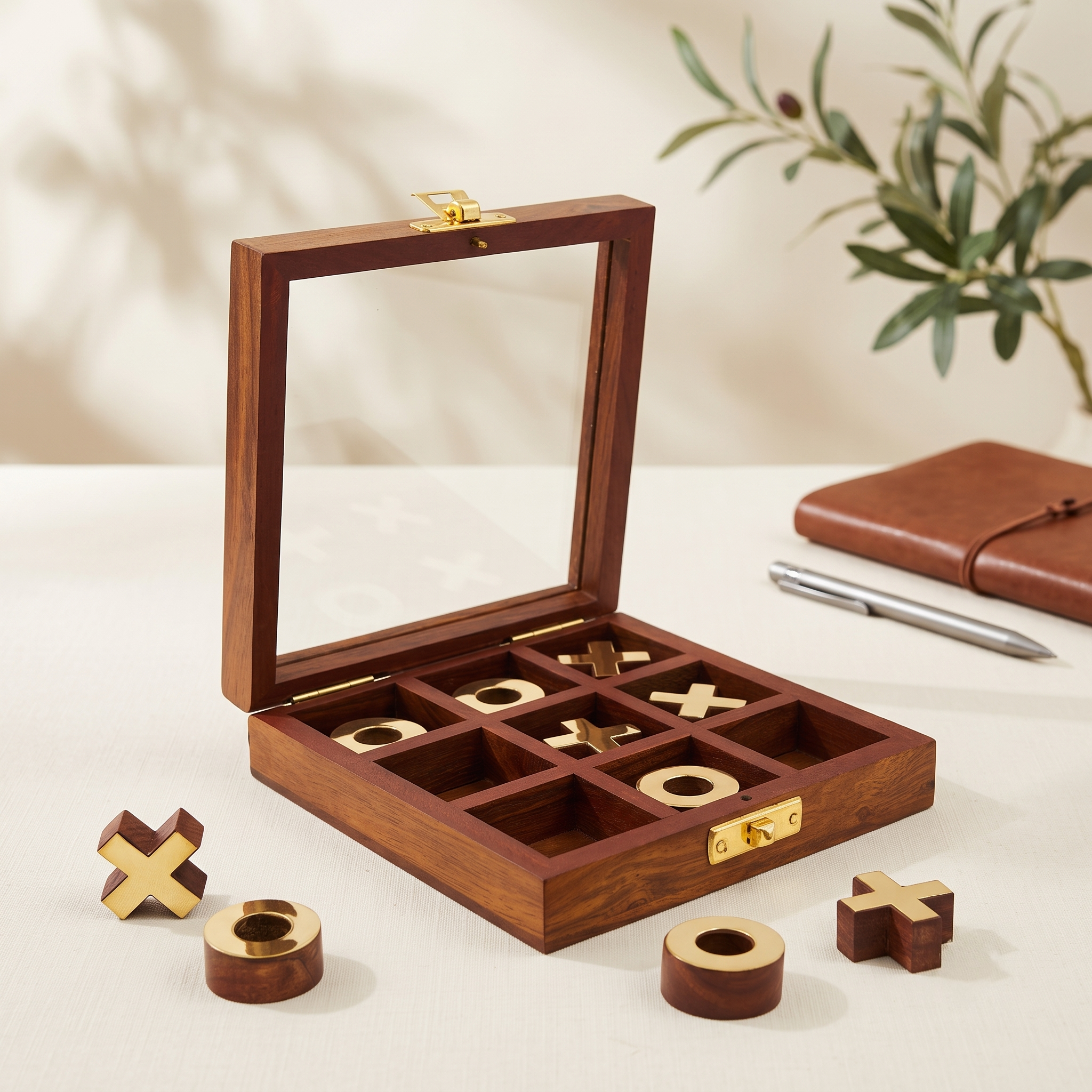fun wooden game tic tac toe