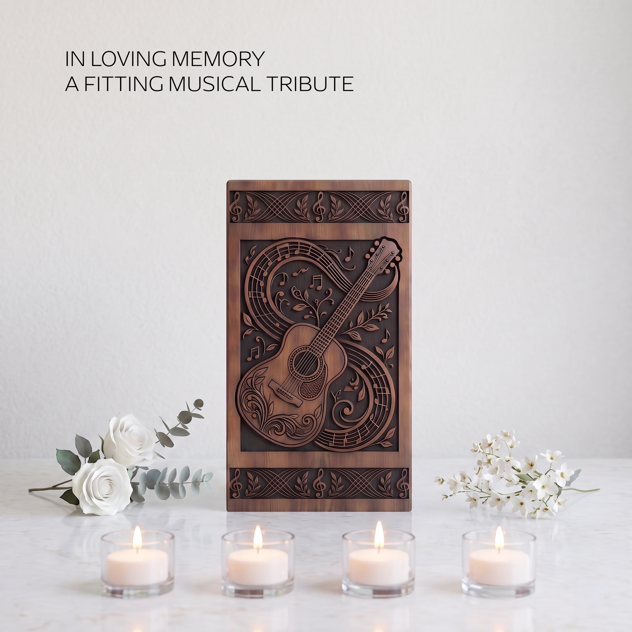 Personalized Wooden Urn for Human Ashes, Custom Cremation Box for Women, Female Memorial Keepsake - Image 7
