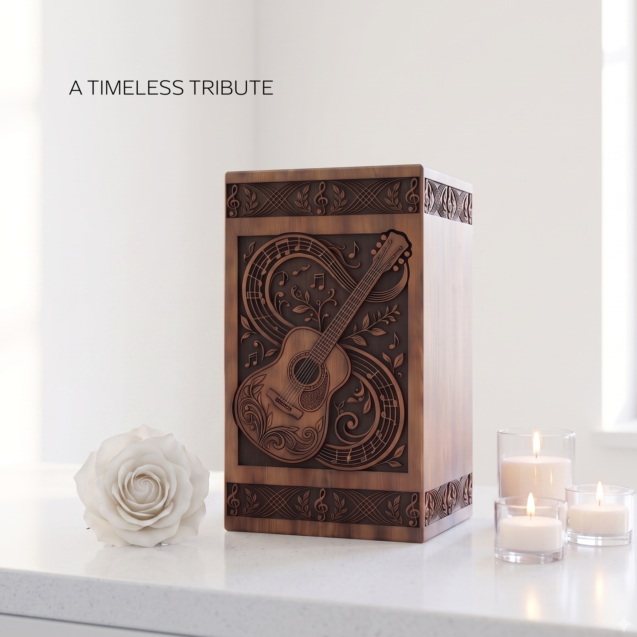 Personalized Wooden Urn for Human Ashes, Custom Cremation Box for Women, Female Memorial Keepsake - Image 8