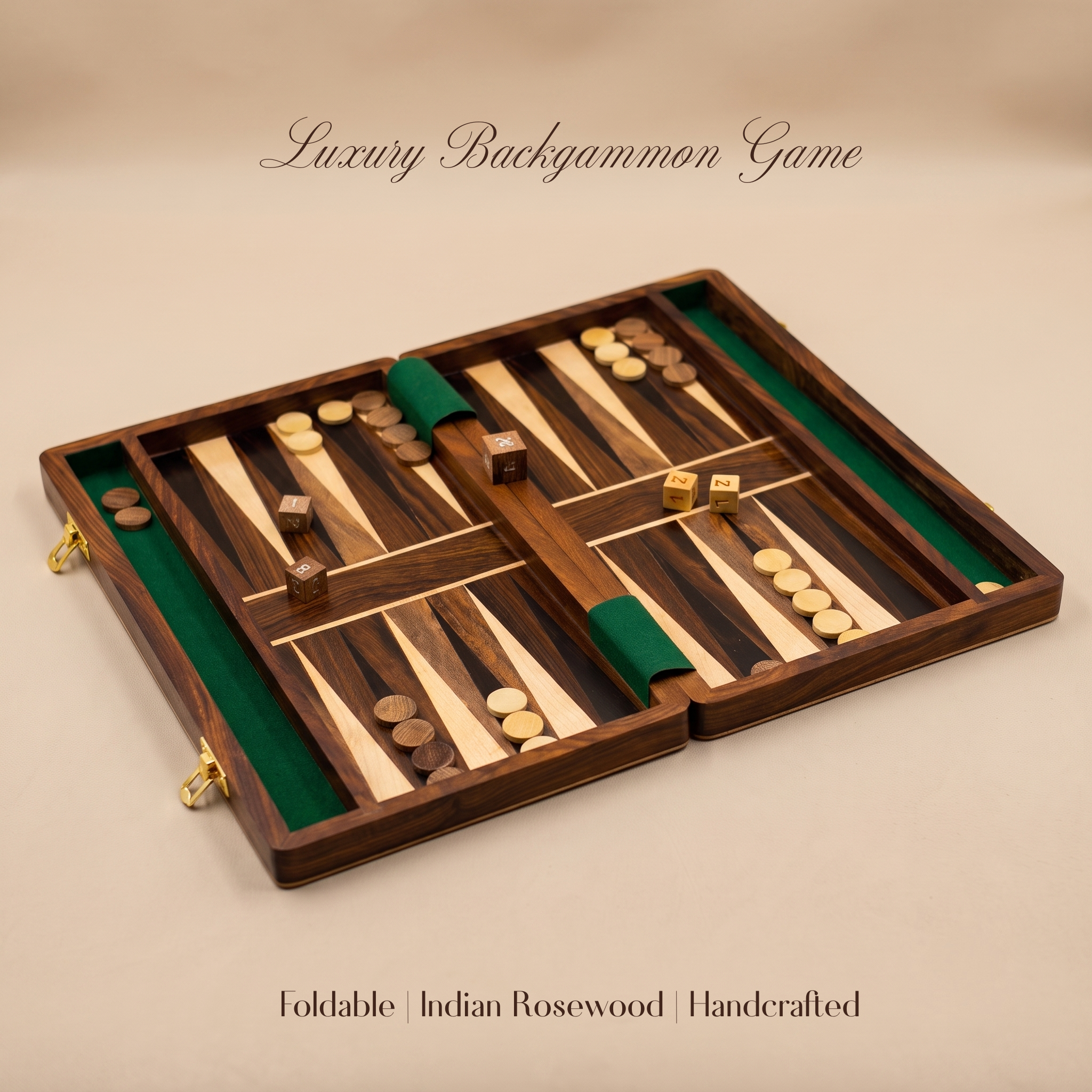 Personalized Wooden Backgammon Board | Personalized Custom Travel Game Set - Christmas, Birthday Gift - Image 2