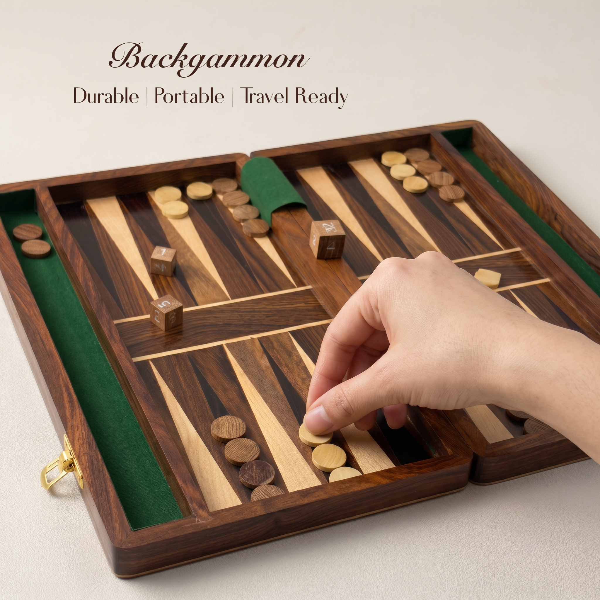 Personalized Wooden Backgammon Board | Personalized Custom Travel Game Set - Christmas, Birthday Gift - Image 8